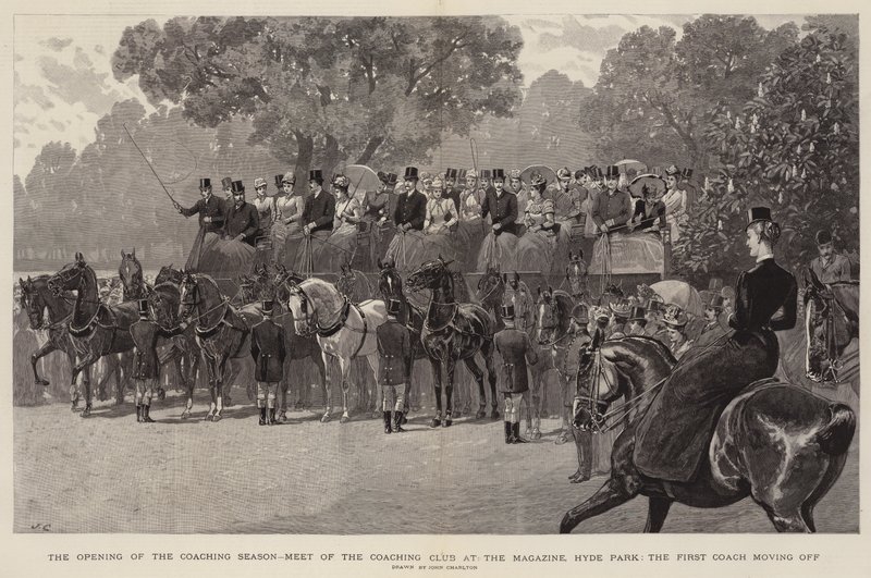 A Abertura da Temporada de Treinamento, Encontro do Clube de Treinamento na Revista, Hyde Park, o Primeiro Treinador partindo de John Charlton