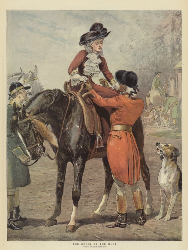 A Rainha da Caça (Cromolitho) de John Charlton