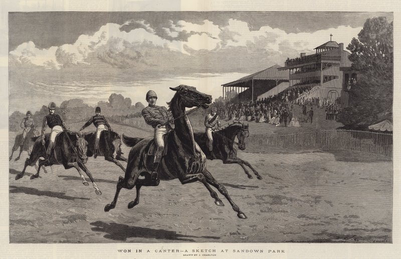 Ganhou em um Canter, um Sketch no Sandown Park de John Charlton