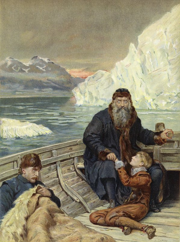 A última viagem de Henry Hudson (chromolitho) de John Collier