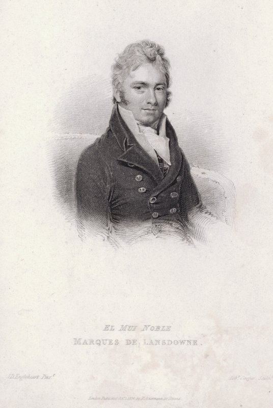 Henry Petty-Fitzmaurice, 3º Marquês de Lansdowne, político inglês Whig, Ministro do Interior e Chanceler do Tesouro (gravura) de John Cox Dillman (after) Engleheart