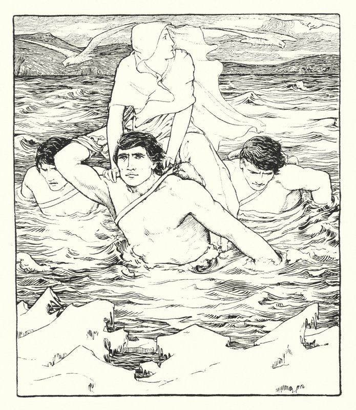 Ilustração para A História de Deirdre (litografia) de John Dickson Batten