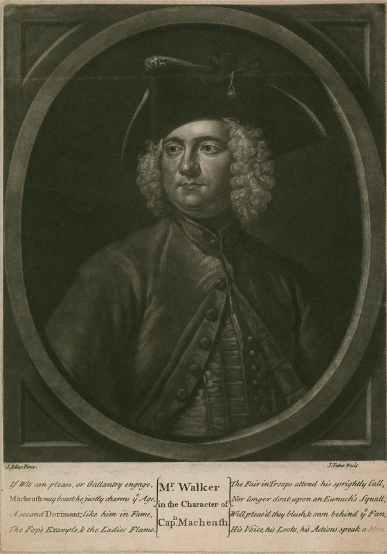 Sr. Walker no personagem do Capitão Macheath de John Ellys