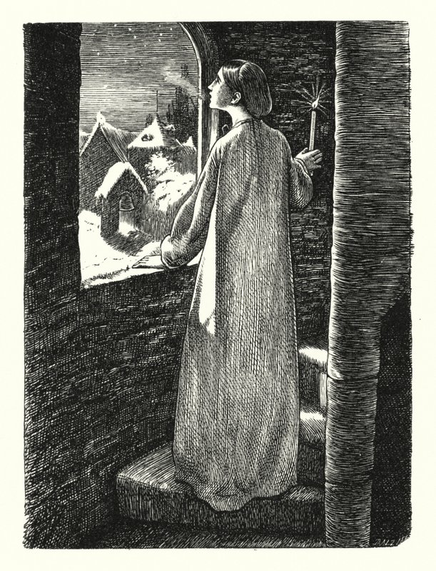 Eva de Santa Agnes (gravura) de John Everett (after) Millais