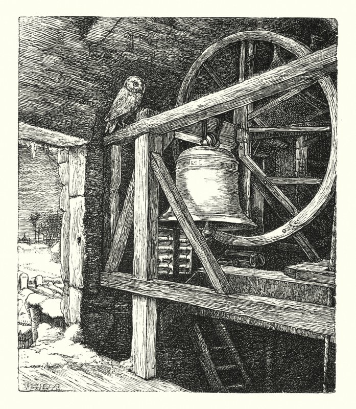 A Morte do Ano Velho (gravura) de John Everett (after) Millais
