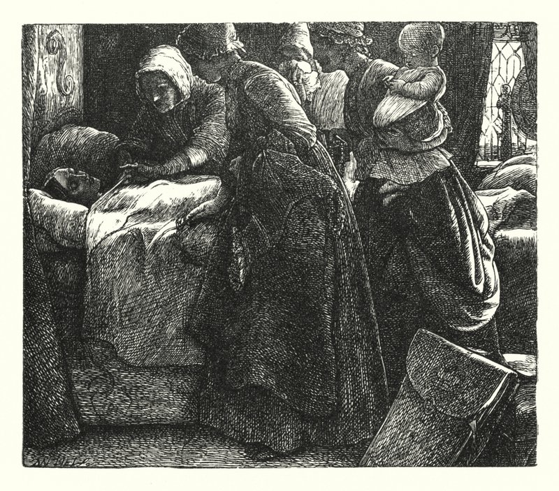 O Senhor de Burleigh (gravura) de John Everett (after) Millais