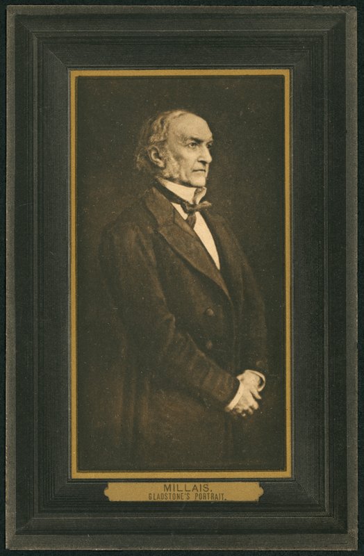 William Gladstone, primeiro-ministro britânico (litho) de John Everett (after) Millais