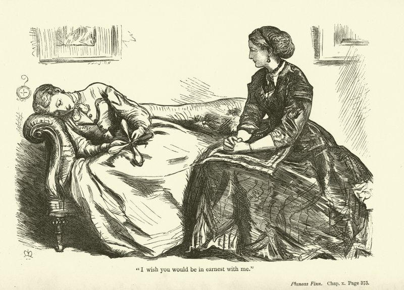 Ilustração para Phineas Finn por Anthony Trollope de John Everett Millais