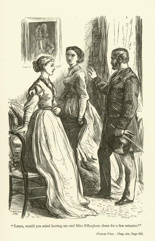Ilustração para Phineas Finn por Anthony Trollope de John Everett Millais