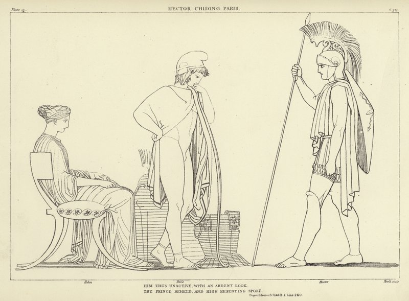 Hector repreendendo Paris de John Flaxman