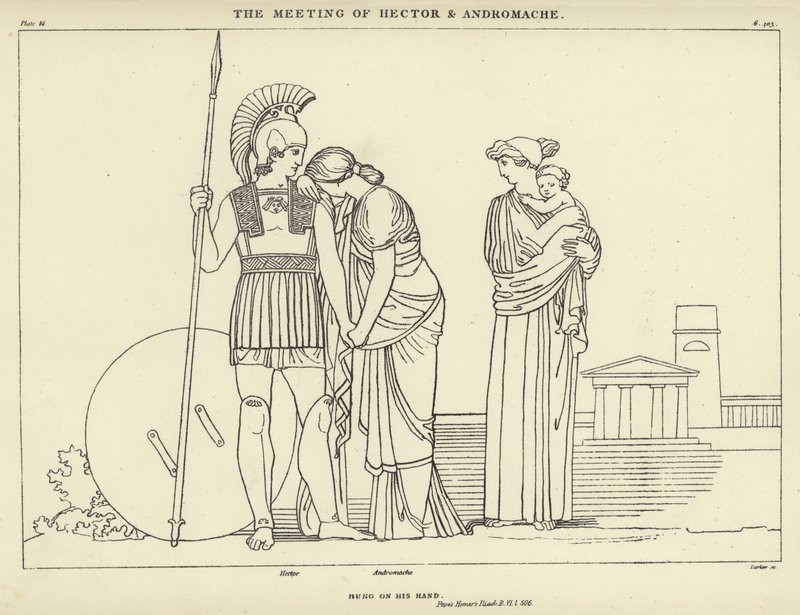 O Encontro de Hector e Andrômaca de John Flaxman