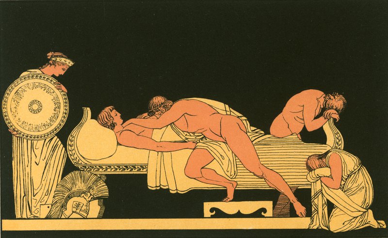 Thetis trazendo a armadura para Aquiles de John Flaxman