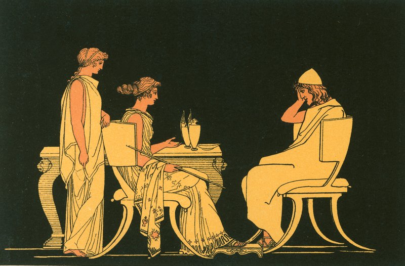 Ulisses na mesa de Circe de John Flaxman