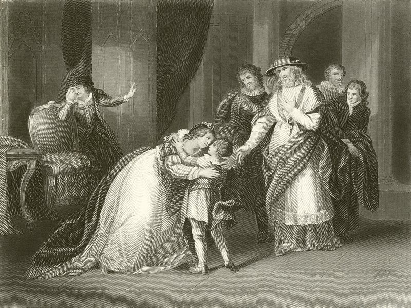 Elizabeth Rainha de Edward IV se despede com seu filho, o duque de York de John Francis Rigaud
