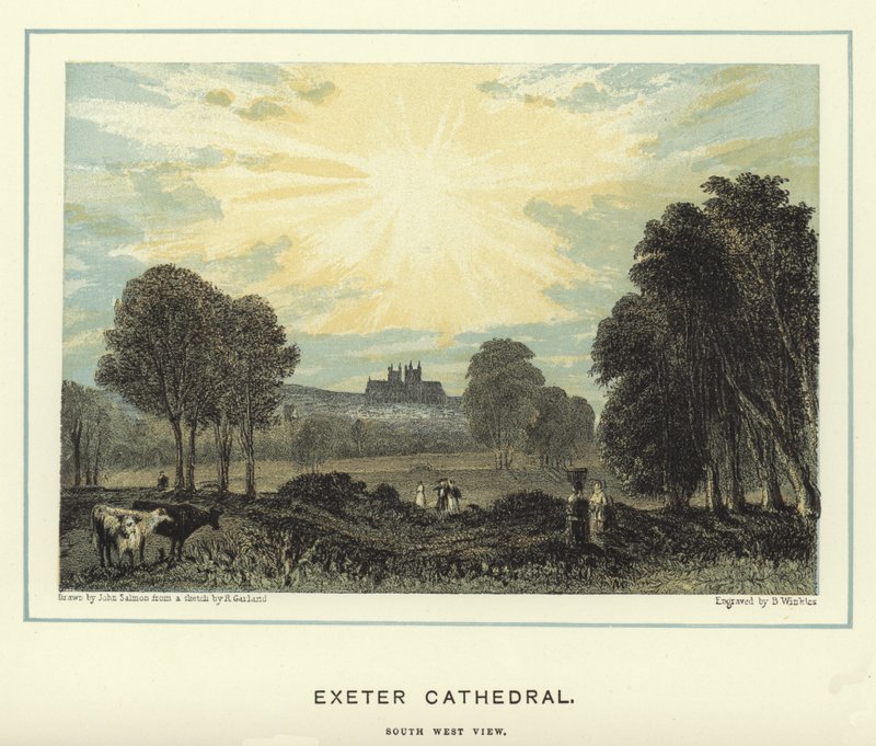 Catedral de Exeter, vista a sudoeste de John Francis Salmon