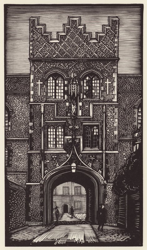Cambridge: Jesus (xilogravura) de John Frederick Greenwood