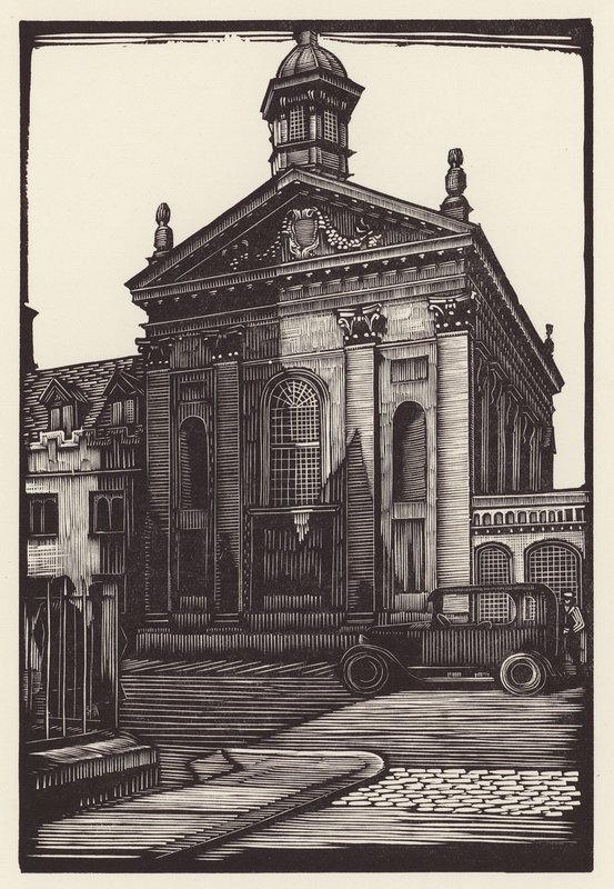 Cambridge: Pembroke (xilogravura) de John Frederick Greenwood