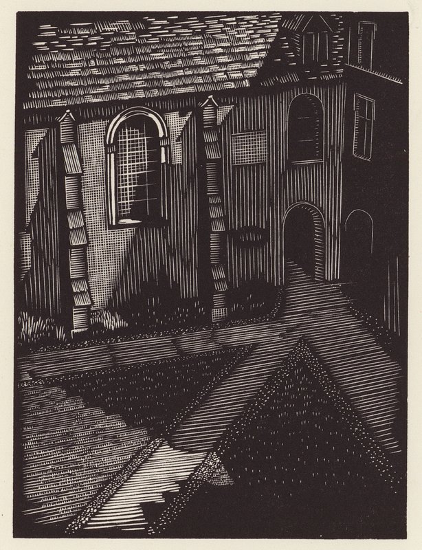 Cambridge: Trinity Hall (xilogravura) de John Frederick Greenwood