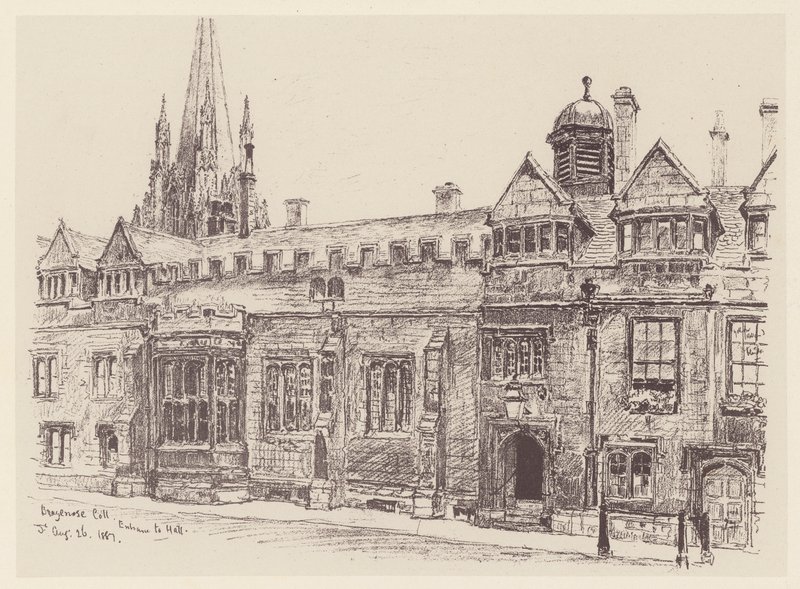 Brasenose College (litografia) de John Fulleylove