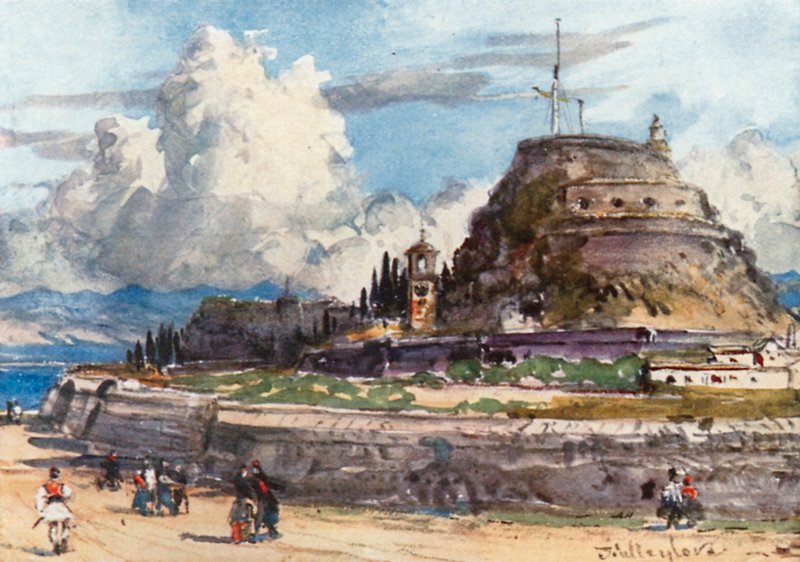 Corfu O velho forte do oeste de John Fulleylove