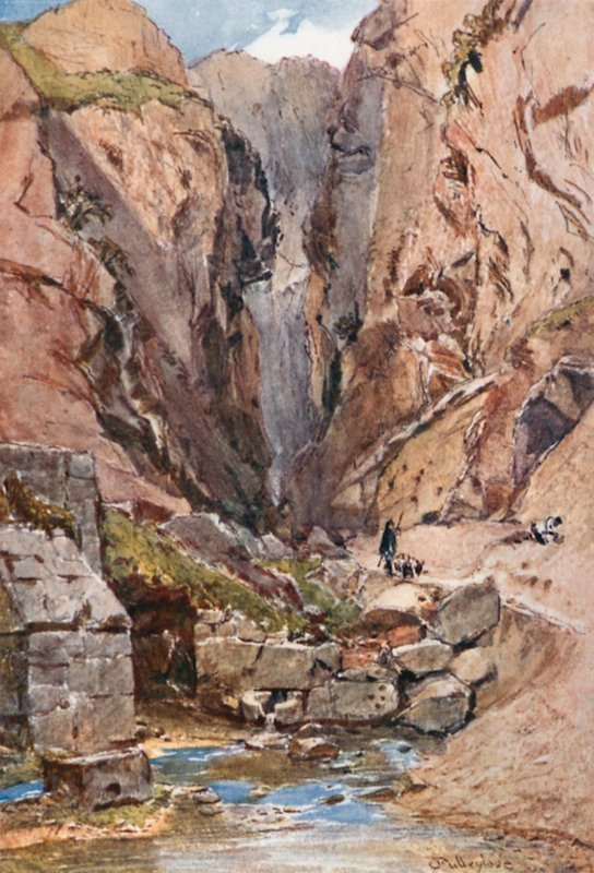 Delphi O Desfiladeiro Castalian e Primavera de John Fulleylove