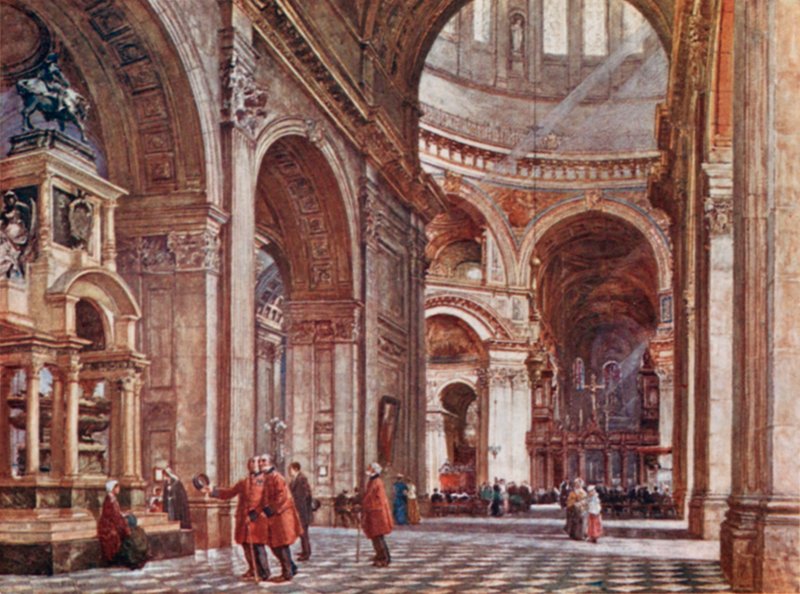 Interior da Catedral de São Paulo de John Fulleylove