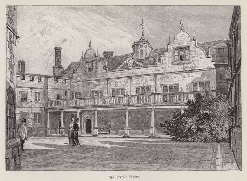 Knole House, The Stone Court (litho) de John Fulleylove