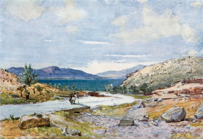 Caminho Sagrado de Atenas para Eleusis, olhando para Salamis de John Fulleylove
