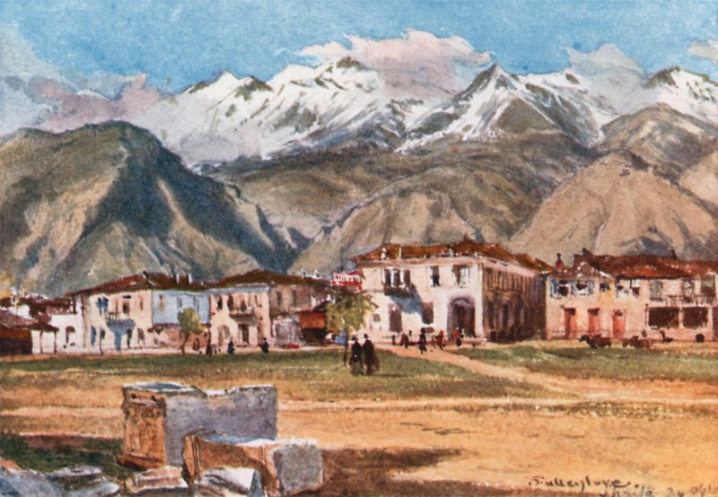 Esparta e Monte Taygetus de John Fulleylove