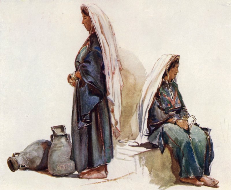 Estudos de mulheres camponesas sírias de John Fulleylove