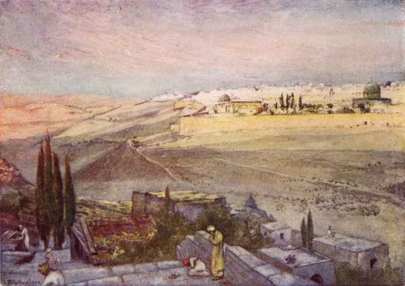 Nascer do sol do Monte das Oliveiras de John Fulleylove