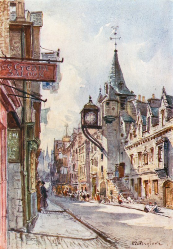 O Canongate Tolbooth, olhando para o oeste de John Fulleylove
