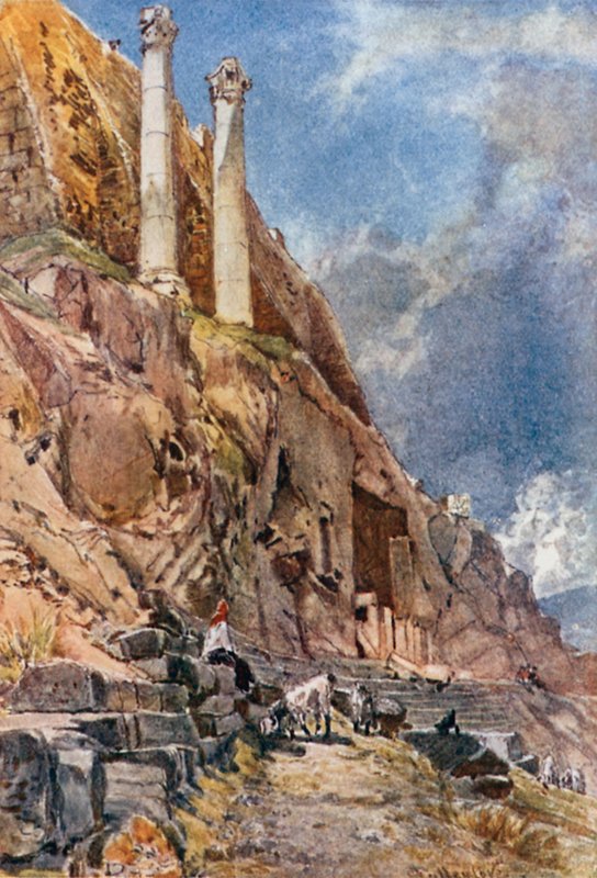 A capela da caverna no lado sul da acrópole de John Fulleylove
