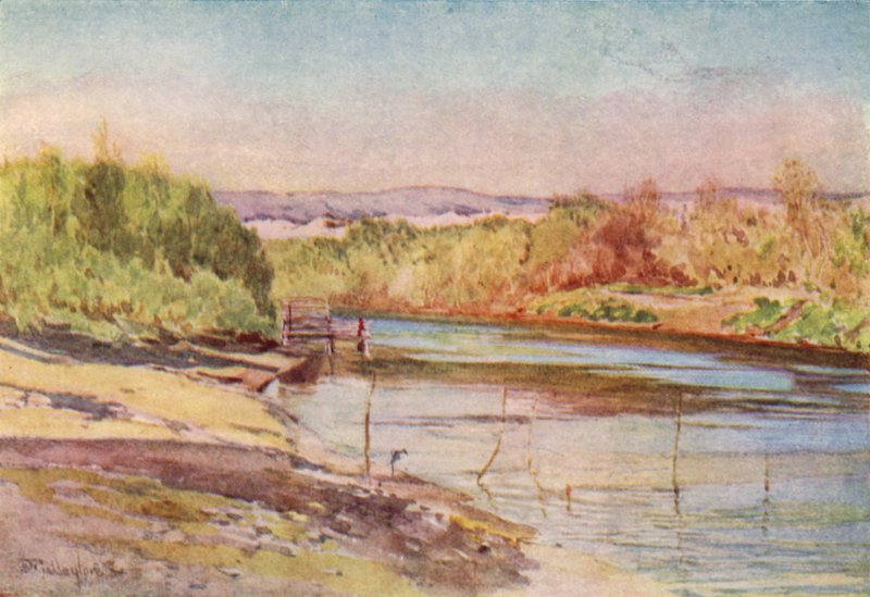 O Ford do Jordão, perto de Jericó de John Fulleylove