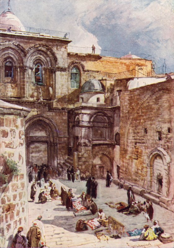 A Tribuna da Igreja do Santo Sepulcro (cor litho) de John Fulleylove