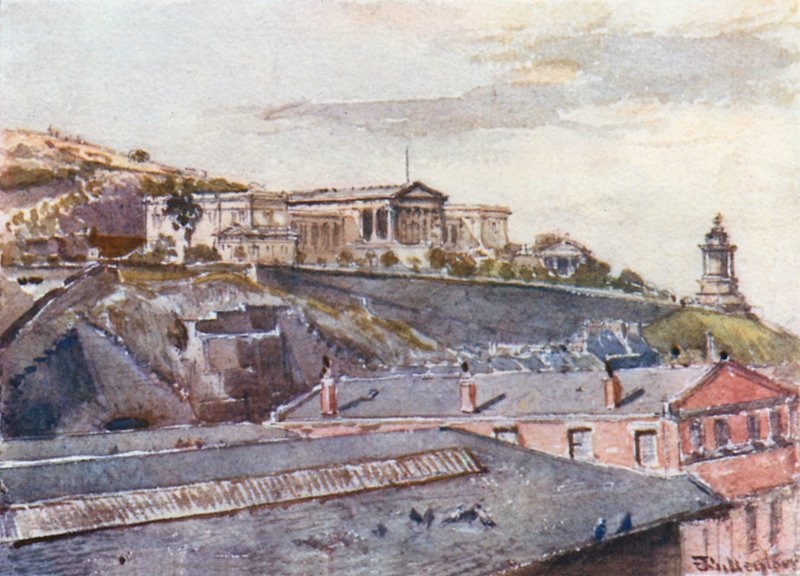 A escola secundária e o monumento de Burns da rua de Jeffrey de John Fulleylove