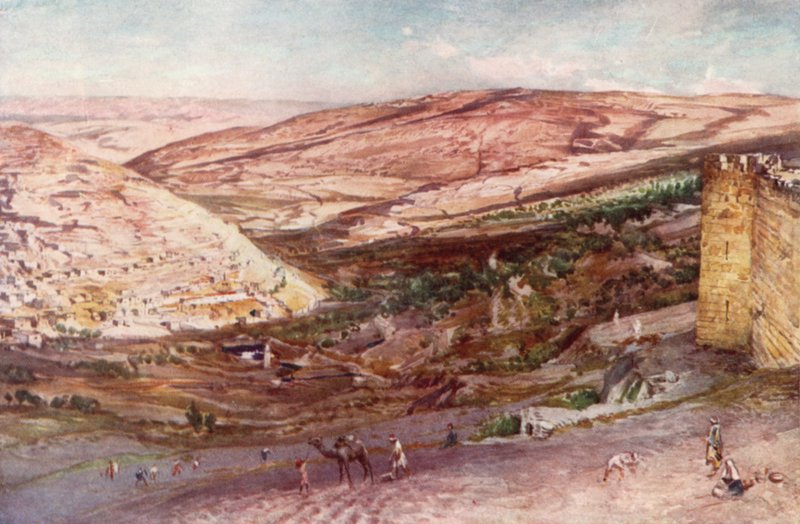 O Encontro dos Vales de Hinom e Josafá, visto do Ponto Oriental dos Muros de Sião de John Fulleylove
