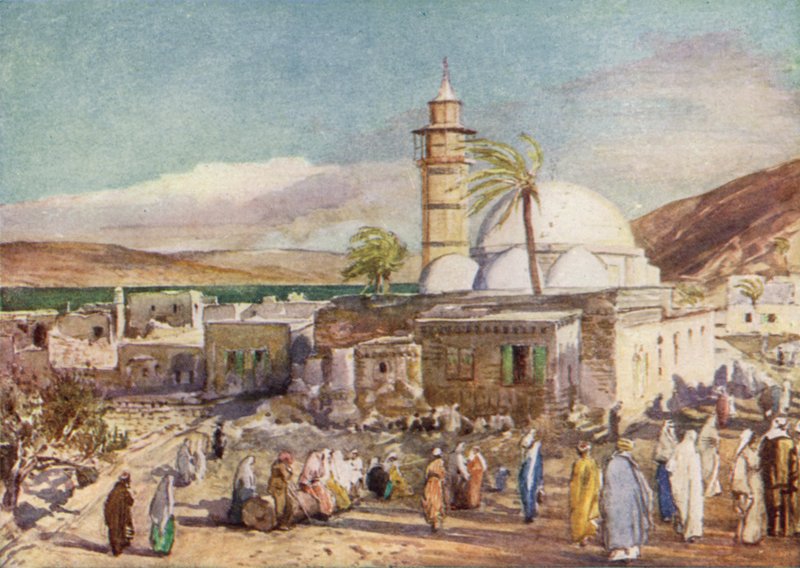 A Mesquita de Tiberíades e o Lago da Galileia de John Fulleylove