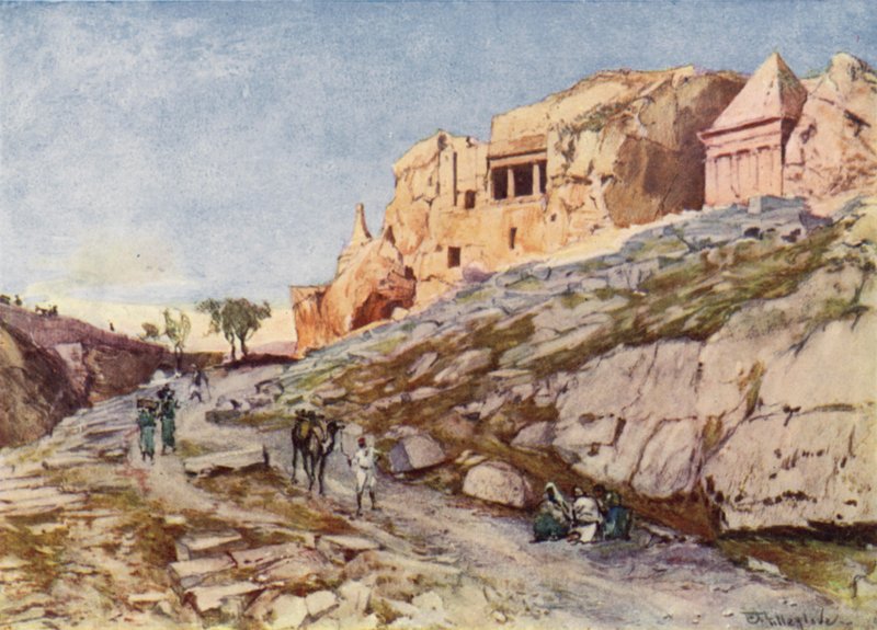 Os túmulos de pedra cortada do vale de Josafá de John Fulleylove