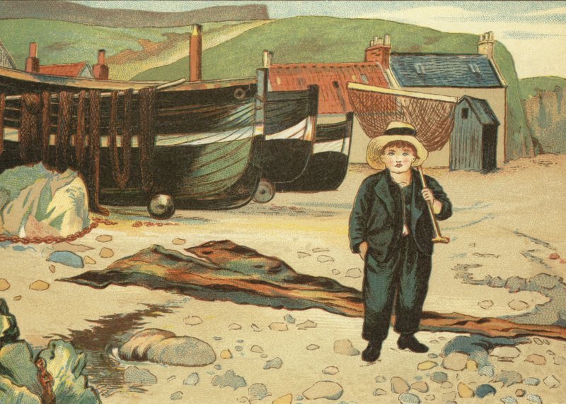 Fisherboy (cor litho) de John George (after) Sowerby