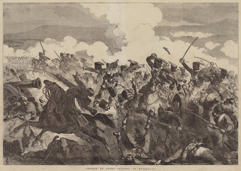 Carga da Cavalaria Ligeira, em Balaclava de John Gilbert