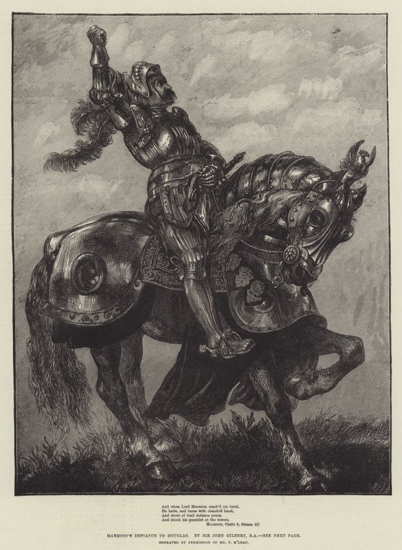 Desafio de Marmion para Douglas de John Gilbert