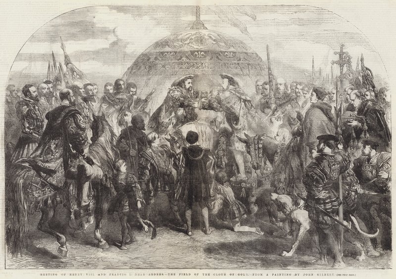 Encontro de Henrique VIII e Francisco I perto de Ardres, o Campo do Pano de Ouro de John Gilbert
