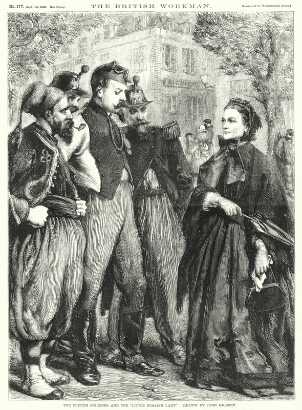 Os Soldados Franceses e a "Menina Inglesa" (gravura) de John Gilbert