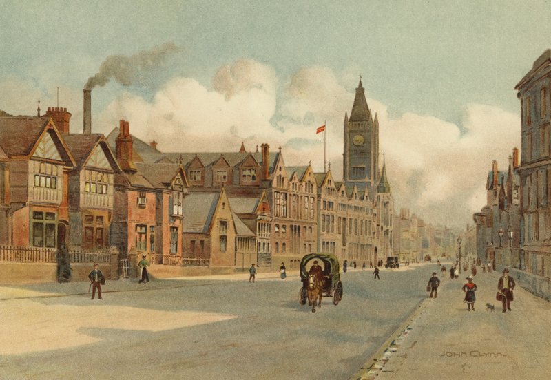 Universidade de Liverpool (lito a cores) de John Glynn