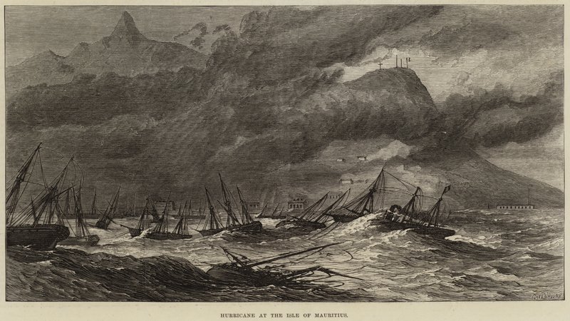 Furacão na ilha das Maurícias de John Greenaway