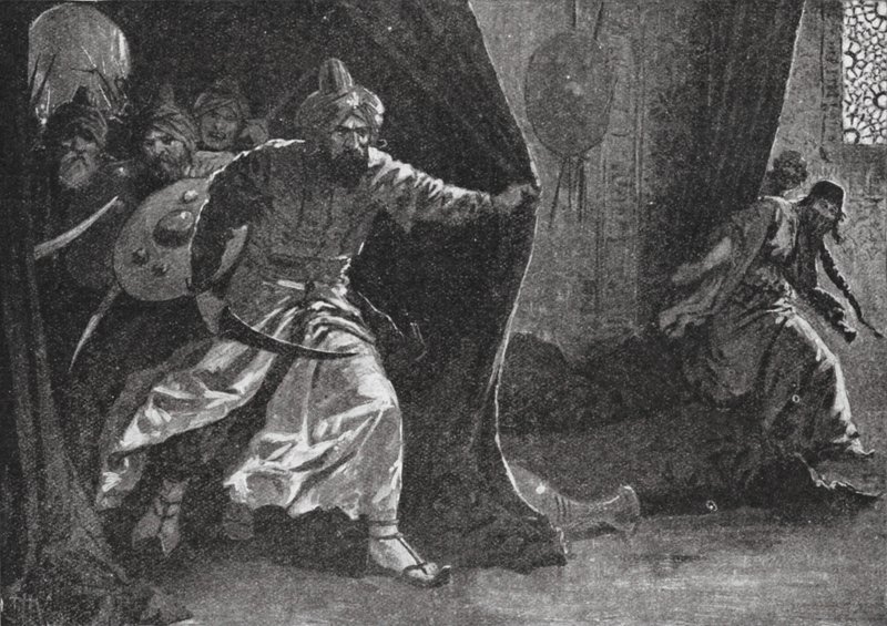 Revolta da Guarda Real em Damasco (litografia) de John Harris Valda
