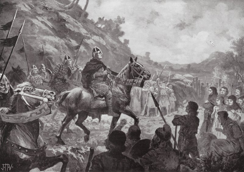 Marcha de Guilherme, o Conquistador, para o País de Gales de John Harris Valda