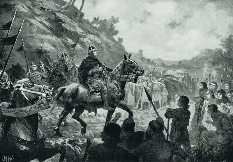 Guilherme, os Conquistadores, marcham para o País de Gales de John Harris Valda