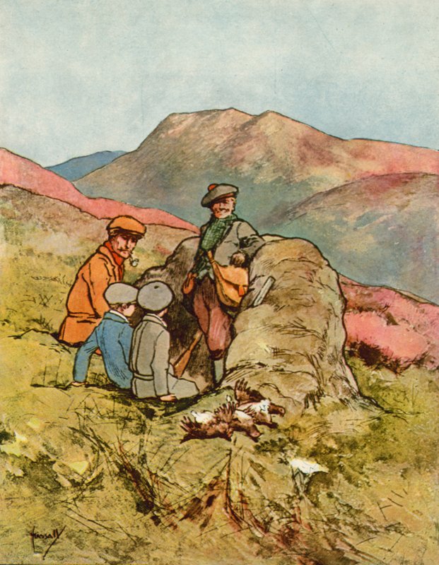 Chums: Tiro ao galo (lito colorido) de John Hassall